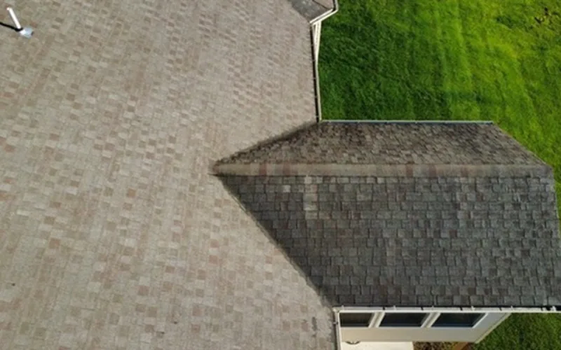 Large roof plane on a Franklin County property, seen from above